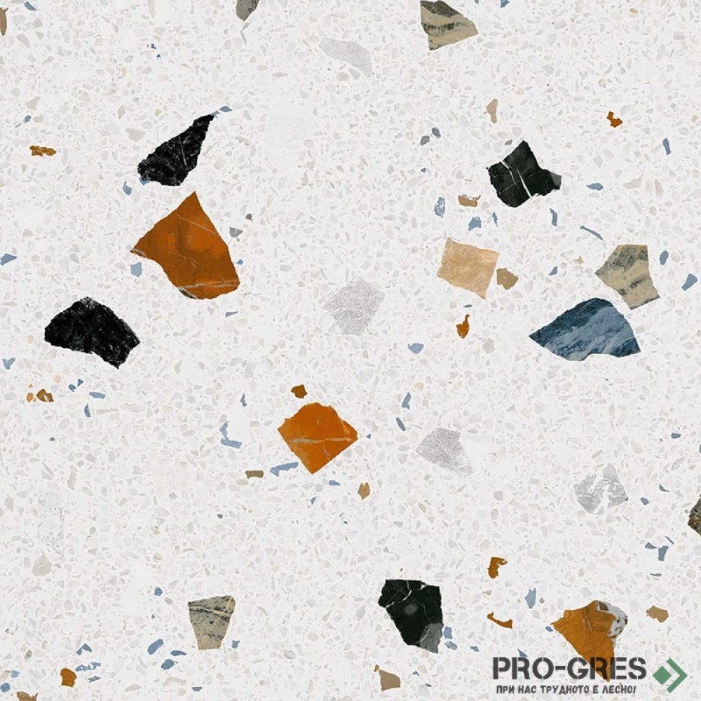 Гранитогрес Arcana тип Terrazzo Stracciatella R Nacar 80x80см