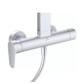 Душ система със стенен смесител,ръчен душ и пита, сребриста, IDEAL STANDARD CERAFLOW ALU+ BD584SI