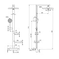 Душ система със стенен смесител,ръчен душ и пита, сребриста, IDEAL STANDARD CERAFLOW ALU+ BD584SI