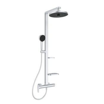 Душ система със стенен смесител,ръчен душ и пита, сребриста, IDEAL STANDARD CERAFLOW ALU+ BD584SI