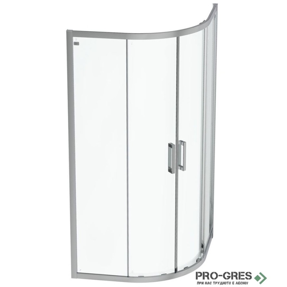 Душ кабина овална Connect 2 сребро 100x100cm Ideal Standart K9252ЕО