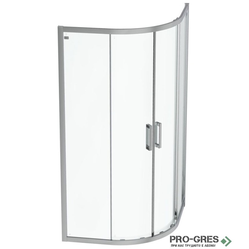 Душ кабина овална Connect 2 сребро 100x100cm Ideal Standart K9252ЕО