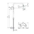 Душ система Ceratherm T25 с термостатен стенен смесител, Ideal Standart, A7686XG