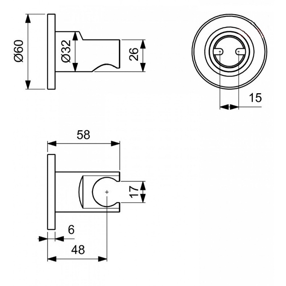 Фиксирана стенна окачалка, цвят розе, Ideal Standart, BC806RO