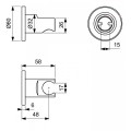 Фиксирана стенна окачалка, цвят розе, Ideal Standart, BC806RO