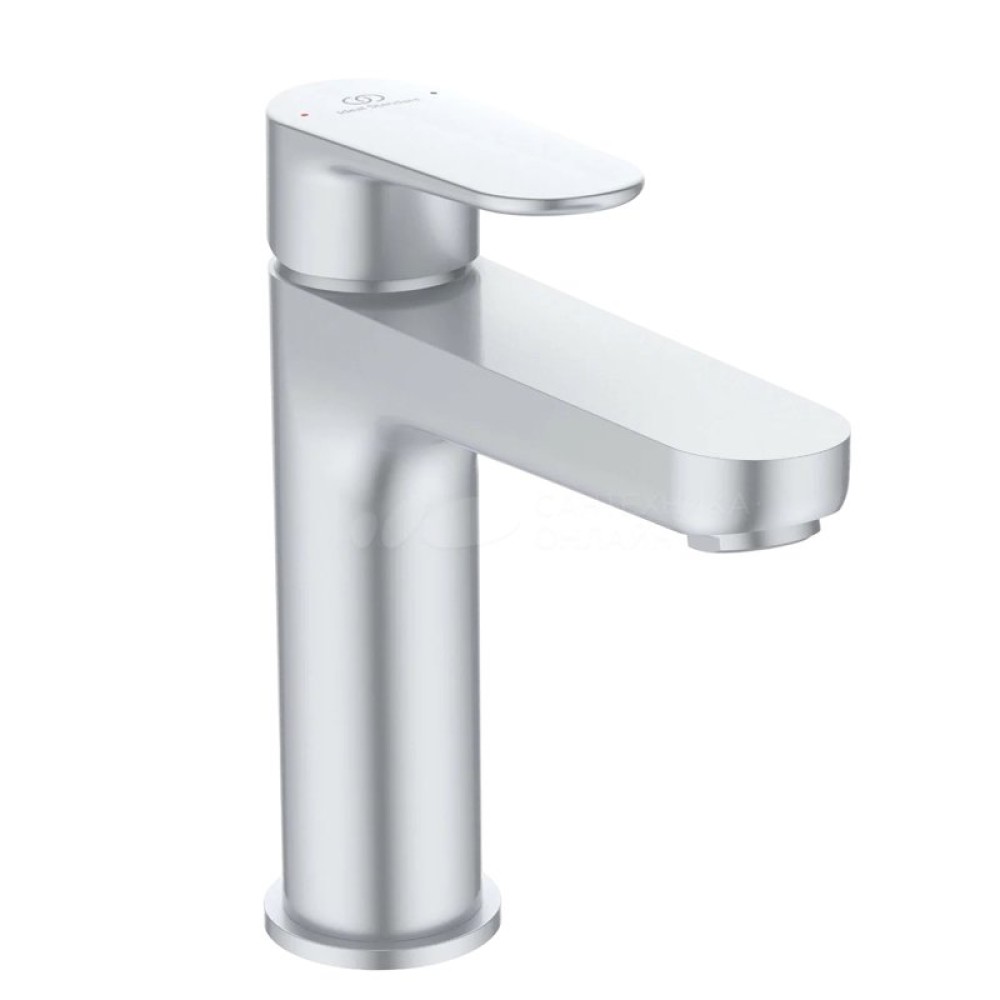 Cerafine O смесител стоящ за умивалник H120 с Click-Clack изпразнител, 5 l/min,сребро BD131SI