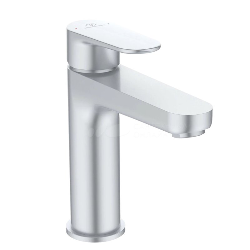 Cerafine O смесител стоящ за умивалник H120 с Click-Clack изпразнител, 5 l/min,сребро BD131SI
