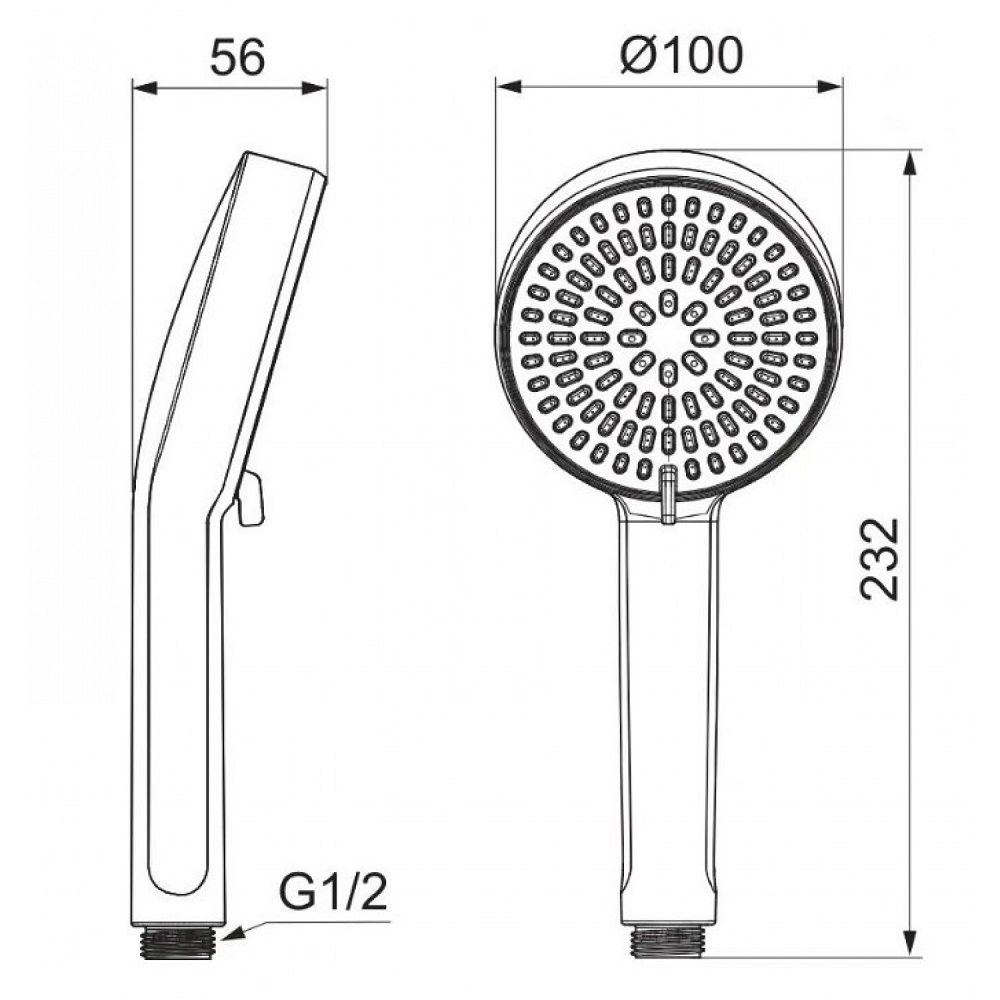 Idealrain Alu+ 2-функционален ръчен душ Ø100 mm, цвят розе, Ideal Standart, BD580RO