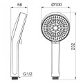 Idealrain Alu+ 2-функционален ръчен душ Ø100 mm, цвят розе, Ideal Standart, BD580RO