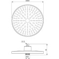 Idealrain Alu+ 2-функционална душ глава 260 mm, цвят розе, Ideal Standart, BD581RO