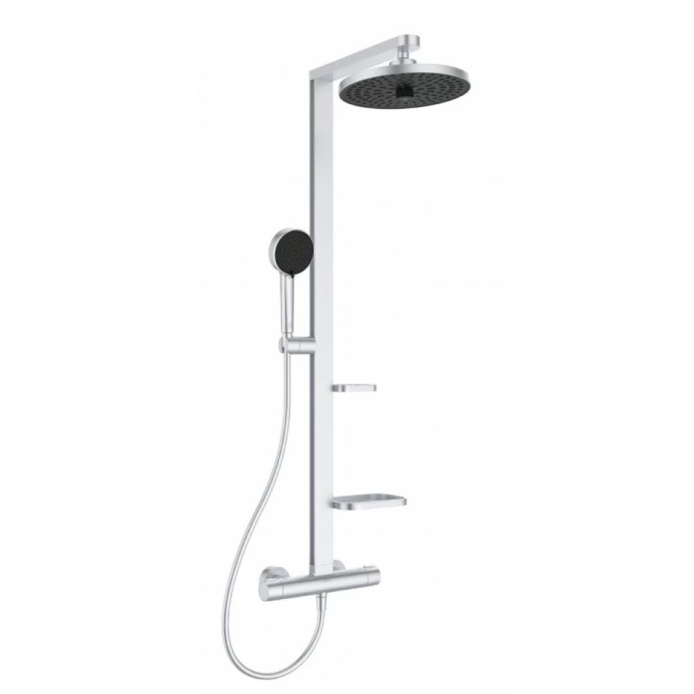 Душ система с термостатен смесител,душ пита ръчен душ сребриста Ideal Standard Ceratherm Alu+BD583SI