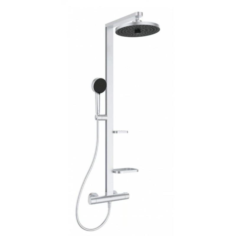 Душ система с термостатен смесител,душ пита ръчен душ сребриста Ideal Standard Ceratherm Alu+BD583SI
