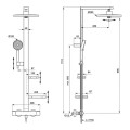 Душ система с термостатен смесител,душ пита ръчен душ сребриста Ideal Standard Ceratherm Alu+BD583SI