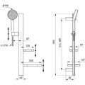 Душ комплект Idealrain ALU+ с полици, цвят розе BD586RO