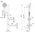 Душ комплект Idealrain ALU+с полици,Ideal Standart,BD586XG