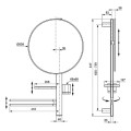 ALU+ окачване 700 mm с аксесоари (огледало 320 mm, полица, държач за кърпа и чаша), цвят розе