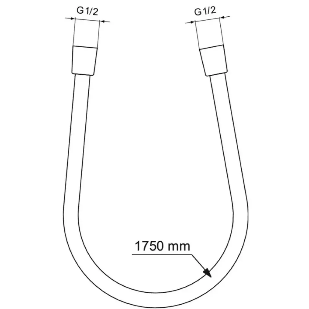 Idealflex шлаух 1750 mm, цвят розе, Ideal Standart, BE175RO