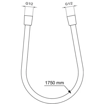 Шлаух Idealflex 1750 mm, цвят розе, Ideal Standart, BE175RO