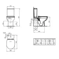 Моноблок  RimLS+ с комбинирано оттичане бял IDEAL STANDARD EUROVIT W007501