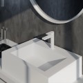 Едноръкохватков смесител за мивка, бял мат AQG ALPHA 01ALP100BL