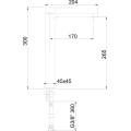 Едноръкохватков смесител за мивка купа, черен мат AQG ALPHA XL 01ALP130NG