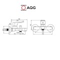 СМЕСИТЕЛ ВАНА/ДУШ  ХРОМ AQG LILE 01LIL401CR