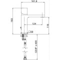 Едноръкохватков смесител за мивка, хром AQG QB 01QBE100CR