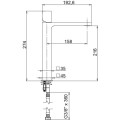 Едноръкохватков смесител за мивка купа, хром AQG QB 01QBE120CR