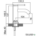 Смесител за мивка драскано злато AQG Urban Flow 01URF100OC