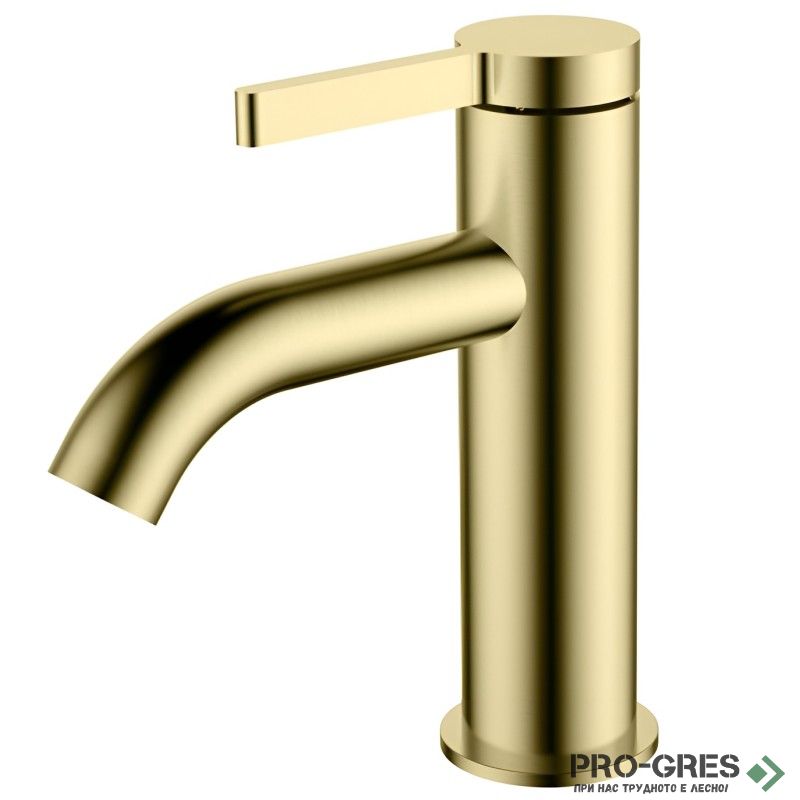 Смесител за мивка драскано злато AQG Urban Flow 01URF100OC