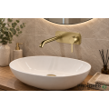 Стенен смесител за вграждане за мивка драскано злато AQG URBAN FLOW ONE 01URF170OC