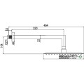 Душ система с чучур,слим пита 25х25см, драскано злато AQG Alpha Therm 19ALPEC32209