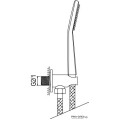 Душ система с чучур,слим пита 25х25см, драскано злато AQG Alpha Therm 19ALPEC32209