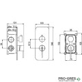 Душ система за вграждане драскано злато AQG KIT URBAN FLOW ER236 OC 19URFER23609