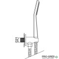 Душ система за вграждане драскано злато AQG KIT URBAN FLOW ER236 OC 19URFER23609