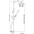 Душ колона с едноръкохватков смесител,ръчен душ и пита хром AQG BOLD 21LUC25LUD02