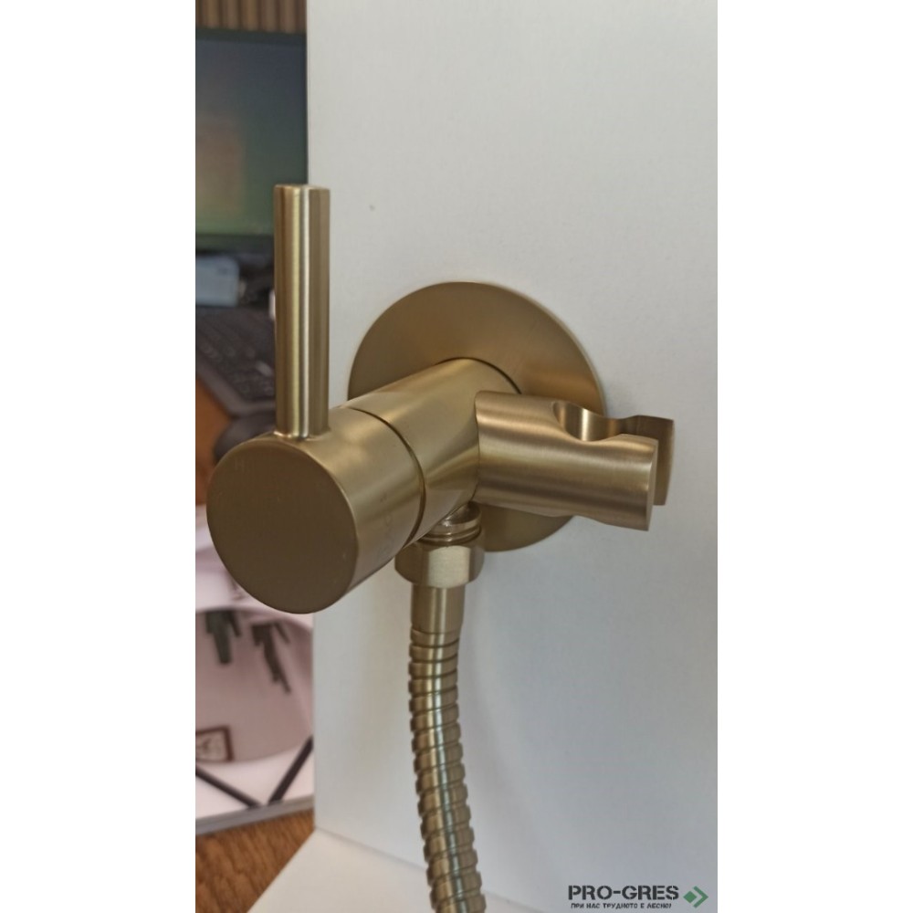Хигиенен душ за вграждане Драскано/злато Brushed Gold AQG TAUS 34TAU0010920