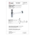 Телескопичен сифон за мивка хром AQG MINIMALISTA 40S020125