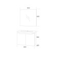 Долен шкаф за баня ATRIA с мивка The GAP ROCA ,бял/опция цвят по RAL, PVC две врати Arvipo