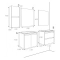 Долен шкаф за баня Beranjena 55x45х63см,бял/опция цвят по RAL, PVC две врати AR055F2 Arvipo