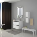 Долен шкаф за баня Beranjena 55x45х63см,бял/опция цвят по RAL, PVC две чекмеджета AR055F Arvipo