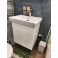 Долен шкаф за баня с мивка Roca Caserta 50-55-60x45х63см,бял/опция цвят по RAL, PVC две врати AR 105 R2 Arvipo
