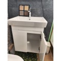Долен шкаф за баня с мивка Roca Caserta 50-55-60x45х63см,бял/опция цвят по RAL, PVC две врати AR 105 R2 Arvipo