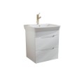 Долен шкаф за баня с мивка Roca Caserta 50-55-60x45х63см,бял/опция цвят по RAL, PVC две чекмеджета AR 105R Arvipo