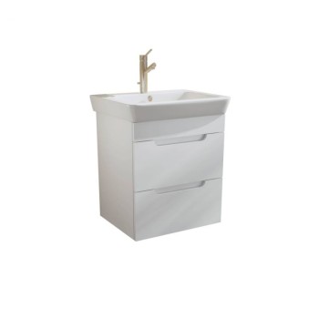 Долен шкаф за баня с мивка Roca Caserta 50-55-60x45х63см,бял/опция цвят по RAL, PVC две чекмеджета AR 105R Arvipo