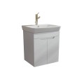 Долен шкаф за баня с мивка Roca Caserta 50-55-60x45х63см,бял/опция цвят по RAL, PVC две врати AR 105 R2 Arvipo