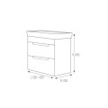 Долен шкаф за баня с мивка Roca Caserta 50-55-60x45х63см,бял/опция цвят по RAL, PVC две чекмеджета AR 105R Arvipo