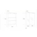 Горен Шкаф PVC с LED осветление бял/опция цвят по RAL,oгледални врати LINE Arvipo