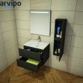 Долен шкаф за баня с мивка бял/цвят по RAL PVC две врати LINE ARVIPO