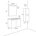 Долен шкаф за баня с мивка бял/цвят по RAL PVC две врати LINE ARVIPO